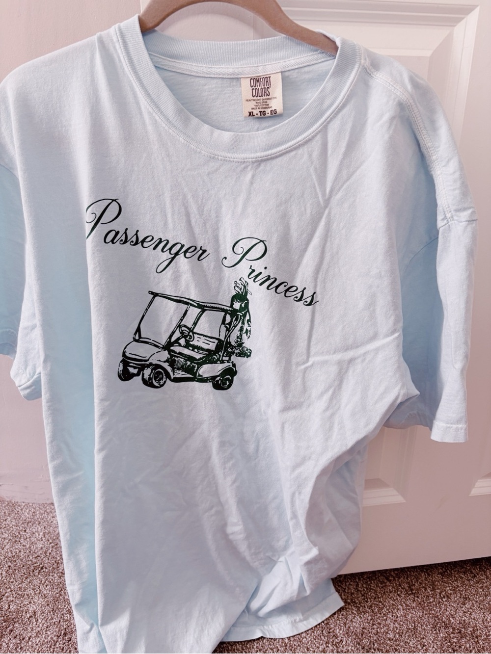 Comfort Colors Light Blue 'Passenger Princess' Tee